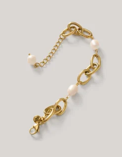 Pearl Chain Armband Goud
