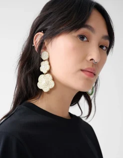 Pearl Flower Oorbellen Wit