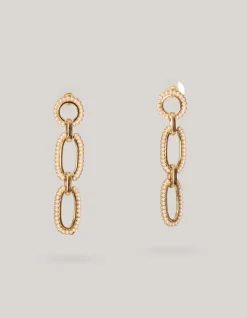 Pearly Chain Oorbellen Goud