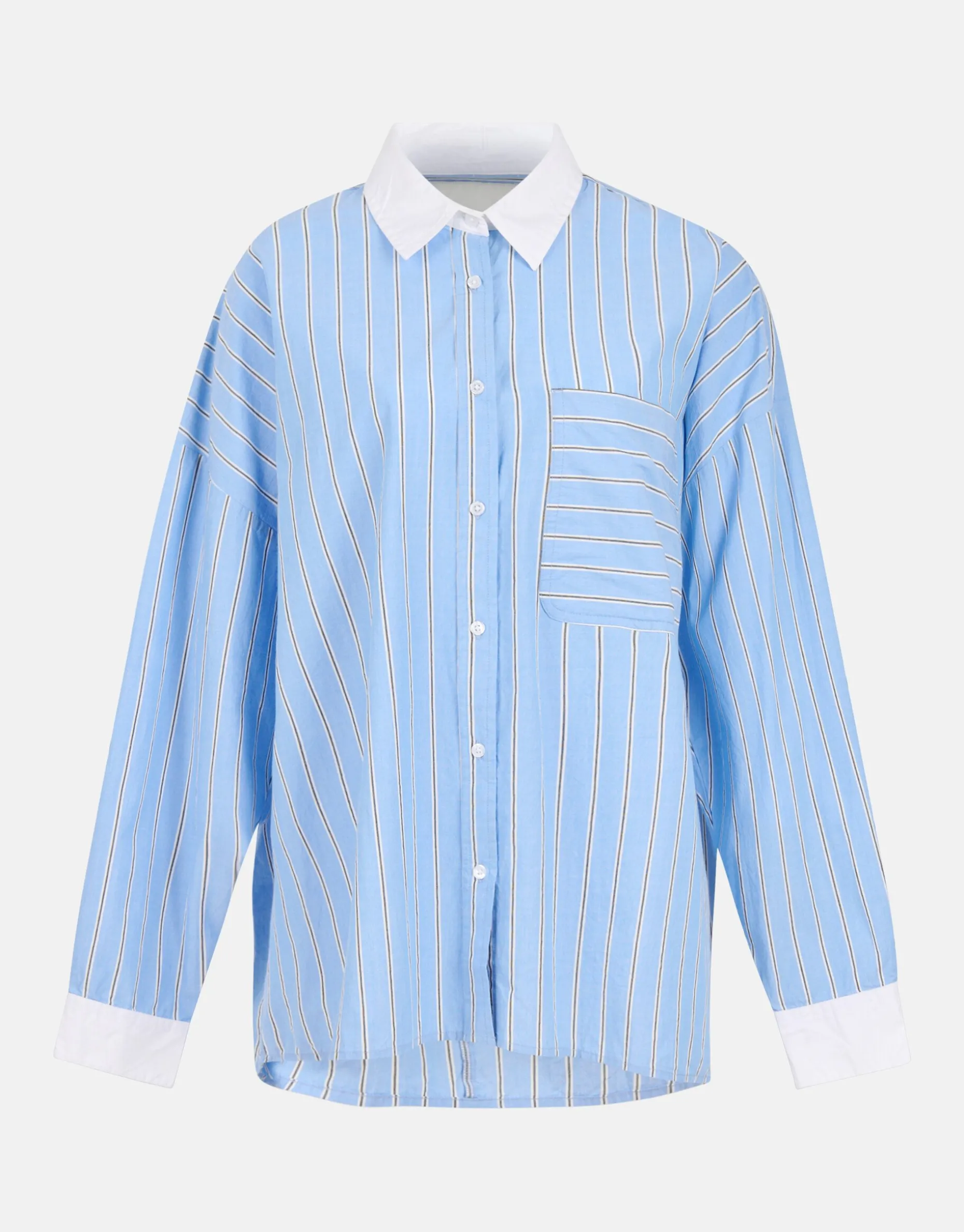 Pinstripe Blouse Lichtblauw By Lonneke