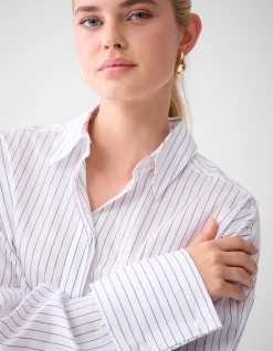 Pinstripe Blouse Wit By Lonneke