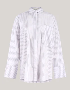 Pinstripe Blouse Wit By Lonneke
