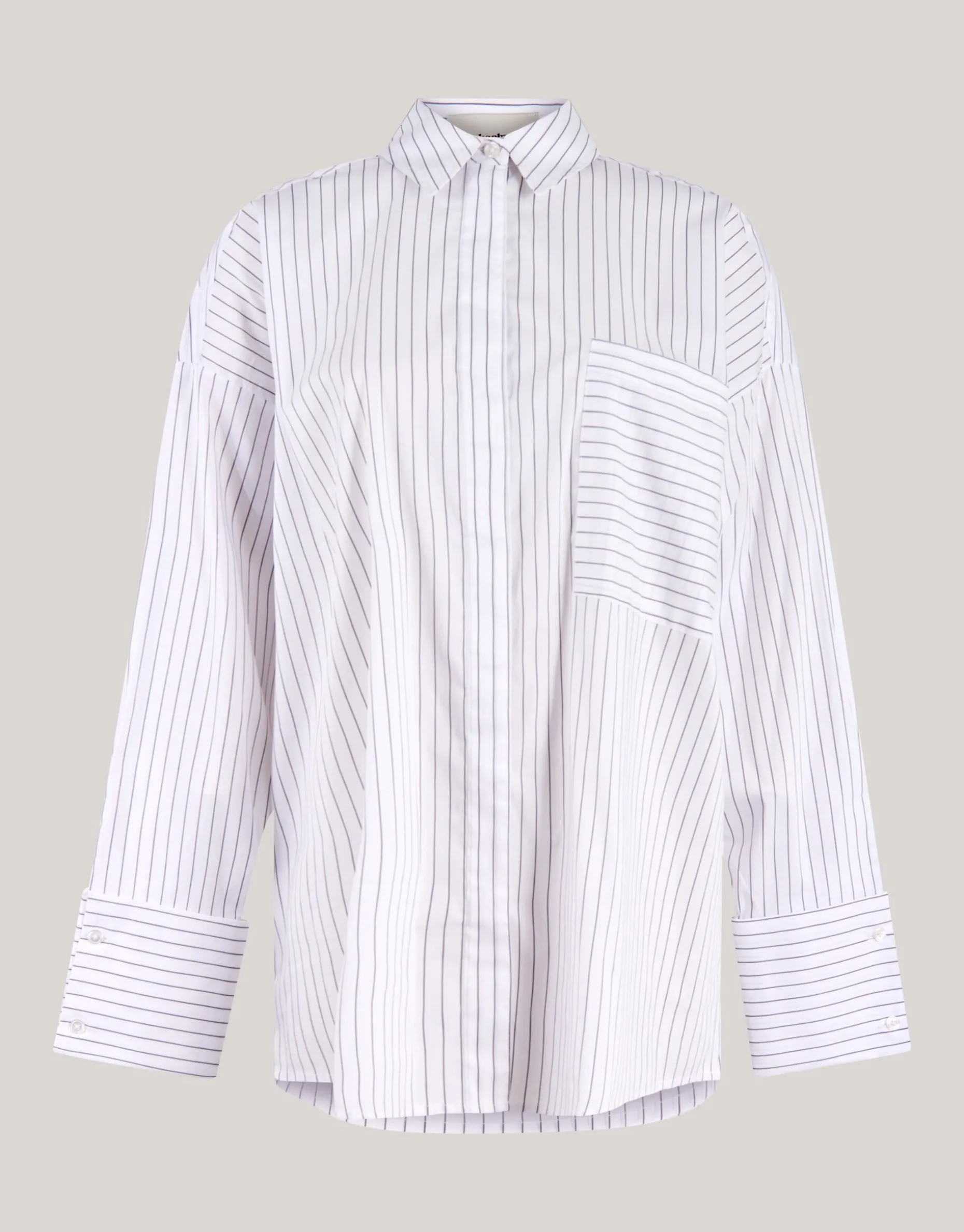 Pinstripe Blouse Wit By Lonneke