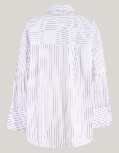 Pinstripe Blouse Wit By Lonneke