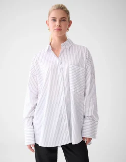 Pinstripe Blouse Wit By Lonneke