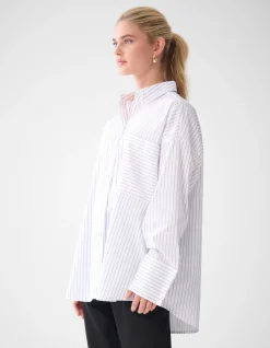 Pinstripe Blouse Wit By Lonneke
