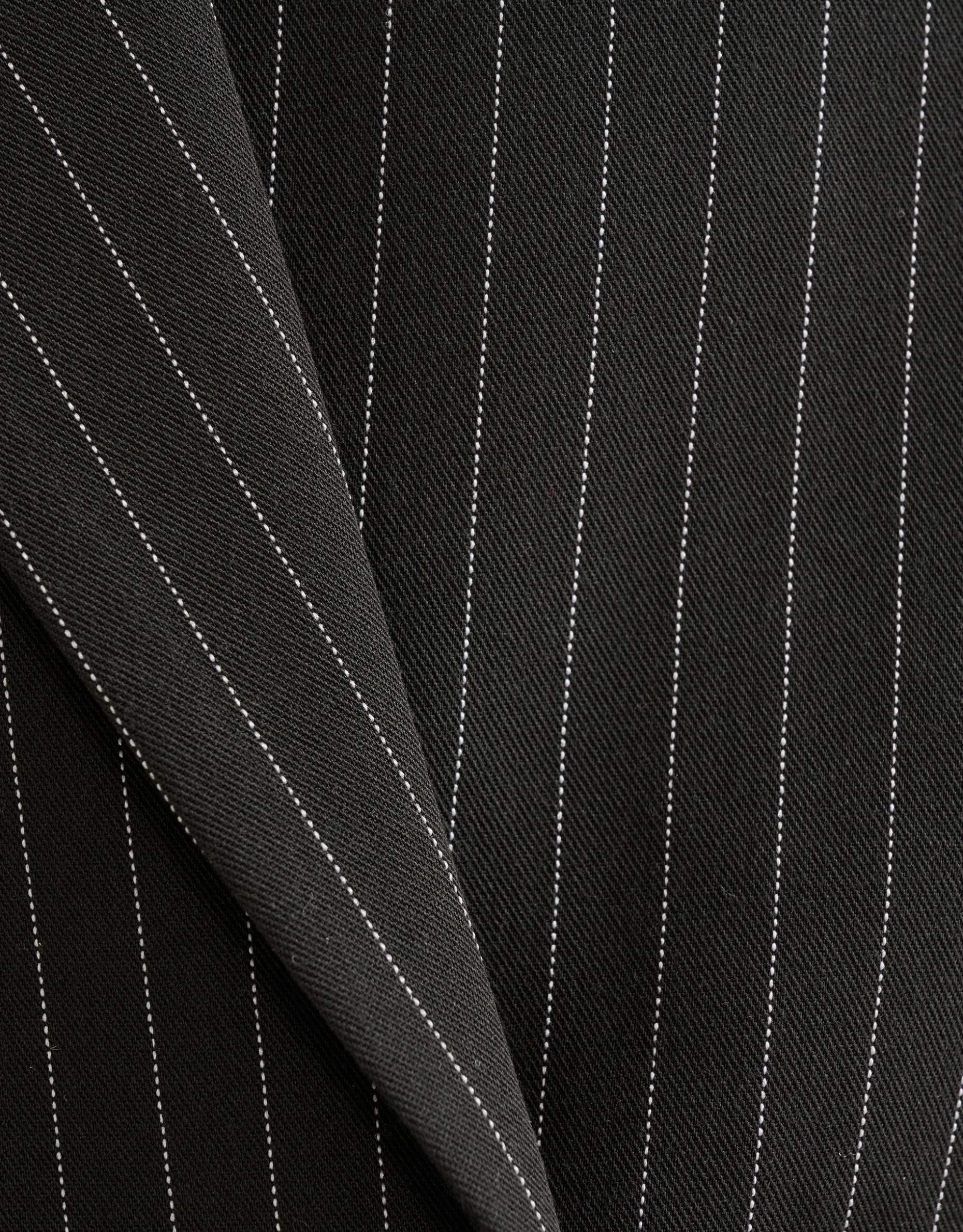 Pinstripe Cropped Blazer Zwart