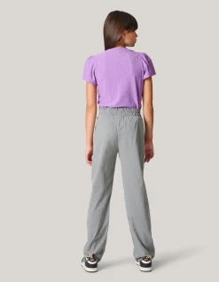 Pinstripe Strass Pantalon Lichtgrijs