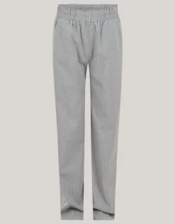 Pinstripe Strass Pantalon Lichtgrijs
