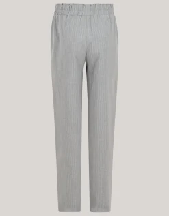 Pinstripe Strass Pantalon Lichtgrijs