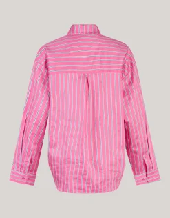 Pinstripe Studs Blouse Roze