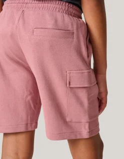 Pique Cargo Short Donkerroze