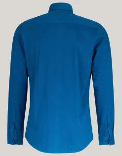 Pique Jersey Overhemd Blauw