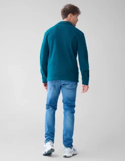 Pique Overshirt Donkergroen