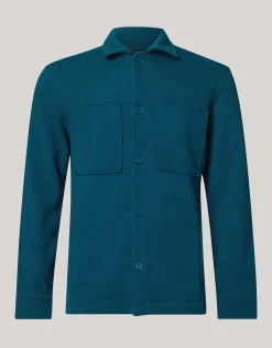 Pique Overshirt Donkergroen