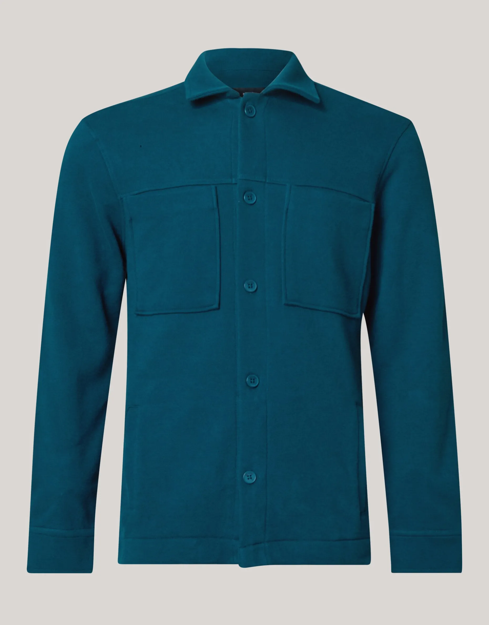 Pique Overshirt Donkergroen