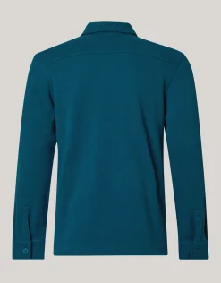 Pique Overshirt Donkergroen