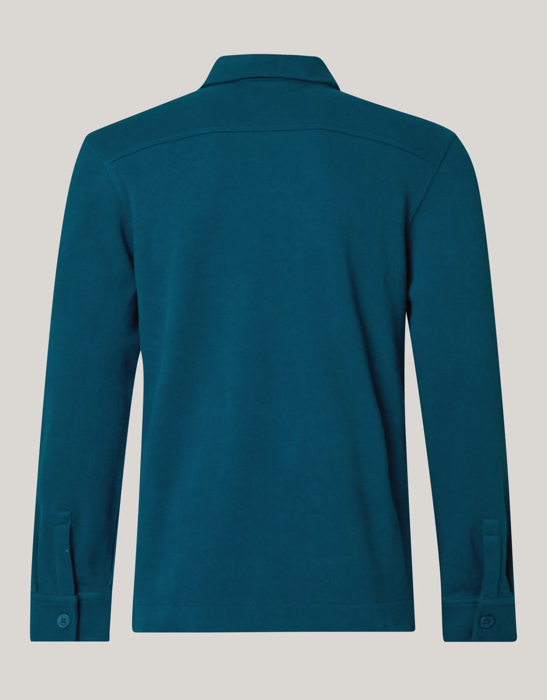 Pique Overshirt Donkergroen