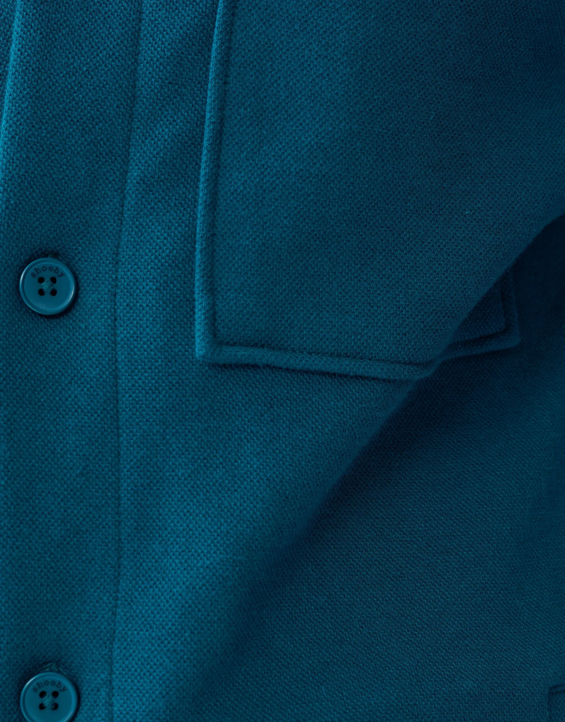 Pique Overshirt Donkergroen