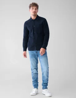 Pique Overshirt Zwart