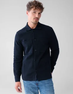 Pique Overshirt Zwart