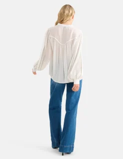 Pleated Blouse Gebroken Wit By Mieke