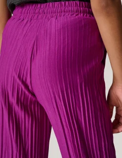 Plissé Broek Paars