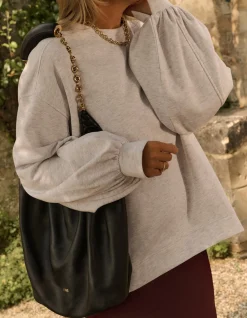 Poff Sleeve Sweater Grijs By Lonneke