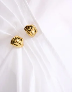 Poplin Overslag Blouse Wit