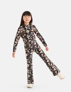 Printed Flared Broek Bruin