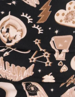 Printed Flared Broek Bruin