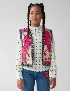Printed Gilet Roze By Lizzy