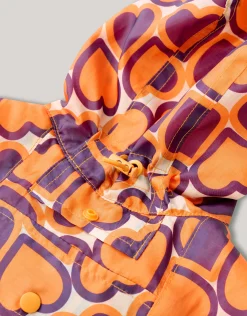 Printed Honden Regenjas Oranje By Furmey