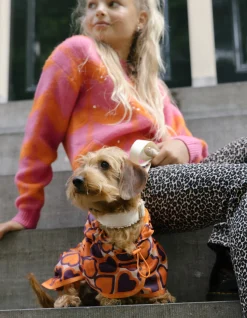 Printed Honden Regenjas Oranje By Furmey