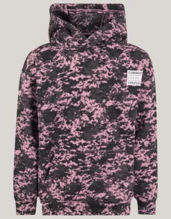 Printed Hoodie Donkerroze