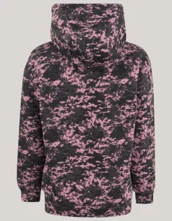 Printed Hoodie Donkerroze