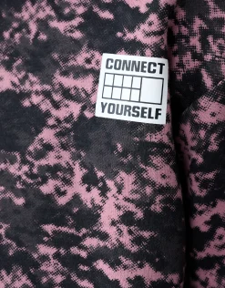 Printed Hoodie Donkerroze