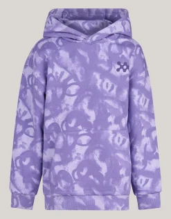 Printed Hoodie Paars