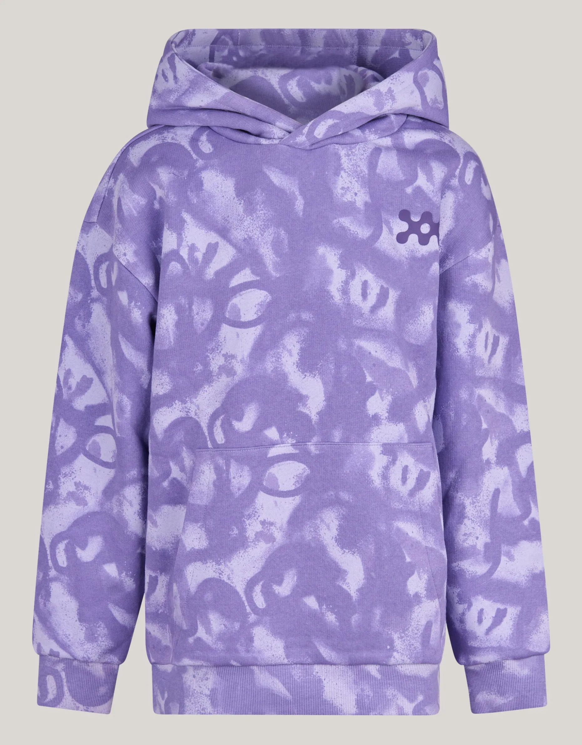 Printed Hoodie Paars
