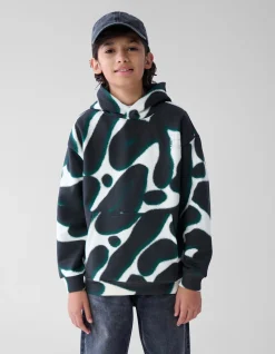 Printed Hoodie Zwart