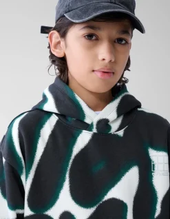 Printed Hoodie Zwart