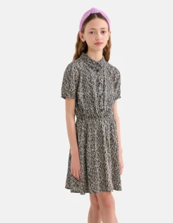 Printed Jurk Zwart/Wit