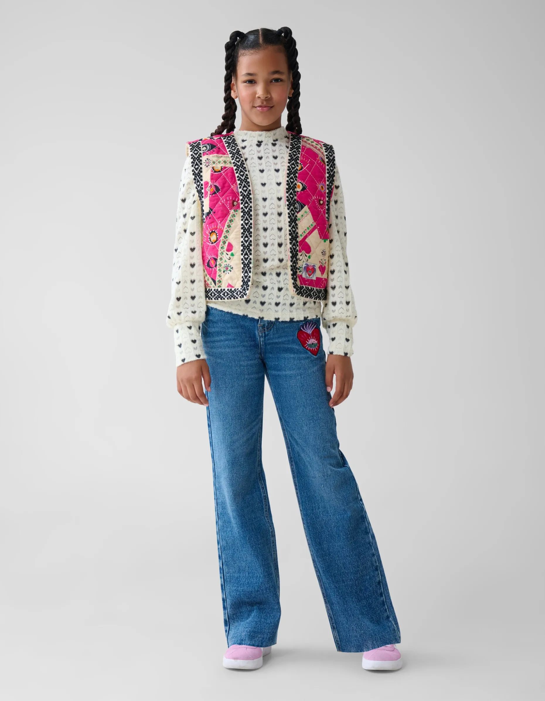 Printed Longsleeve Wit By Lizzy