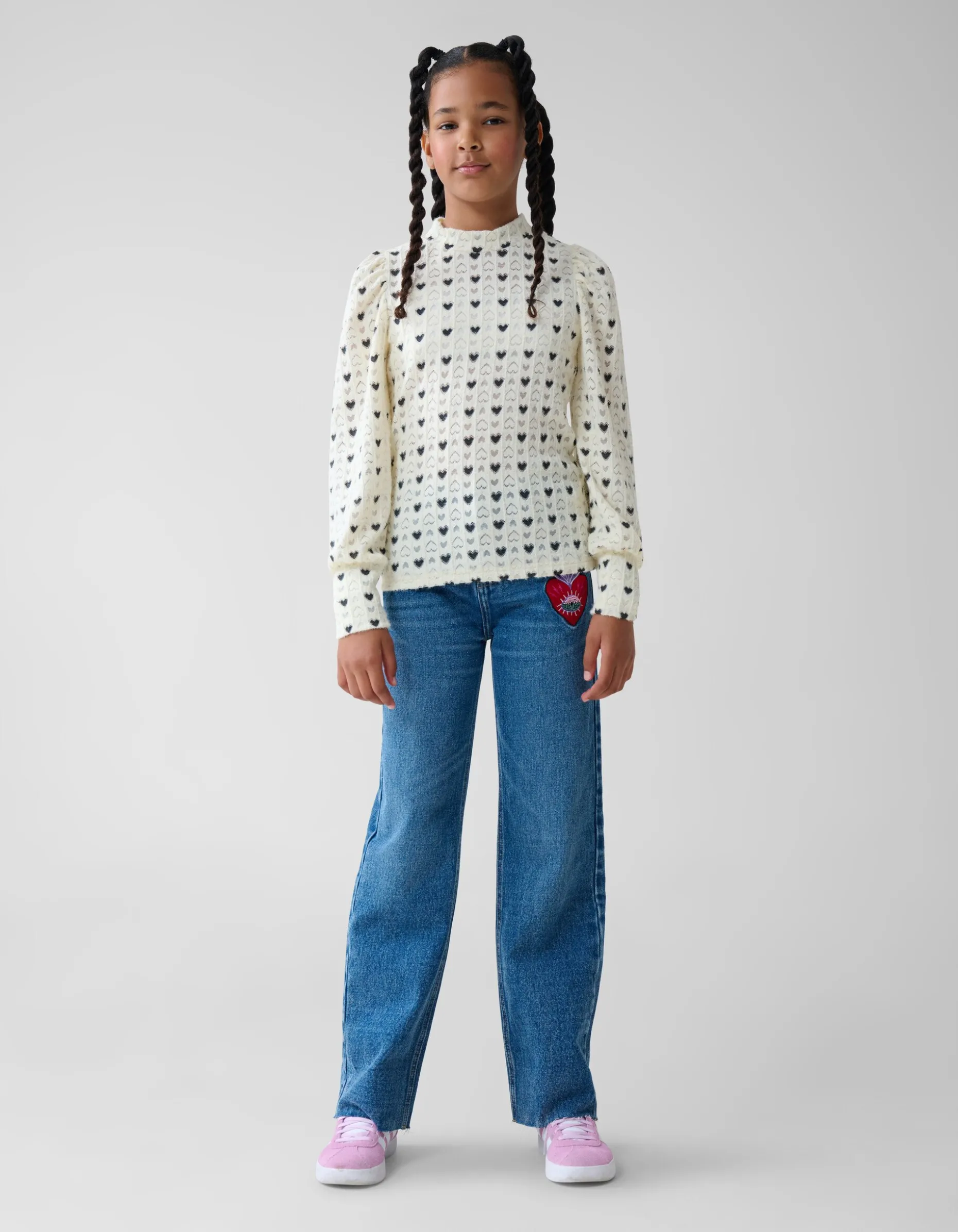 Printed Longsleeve Wit By Lizzy