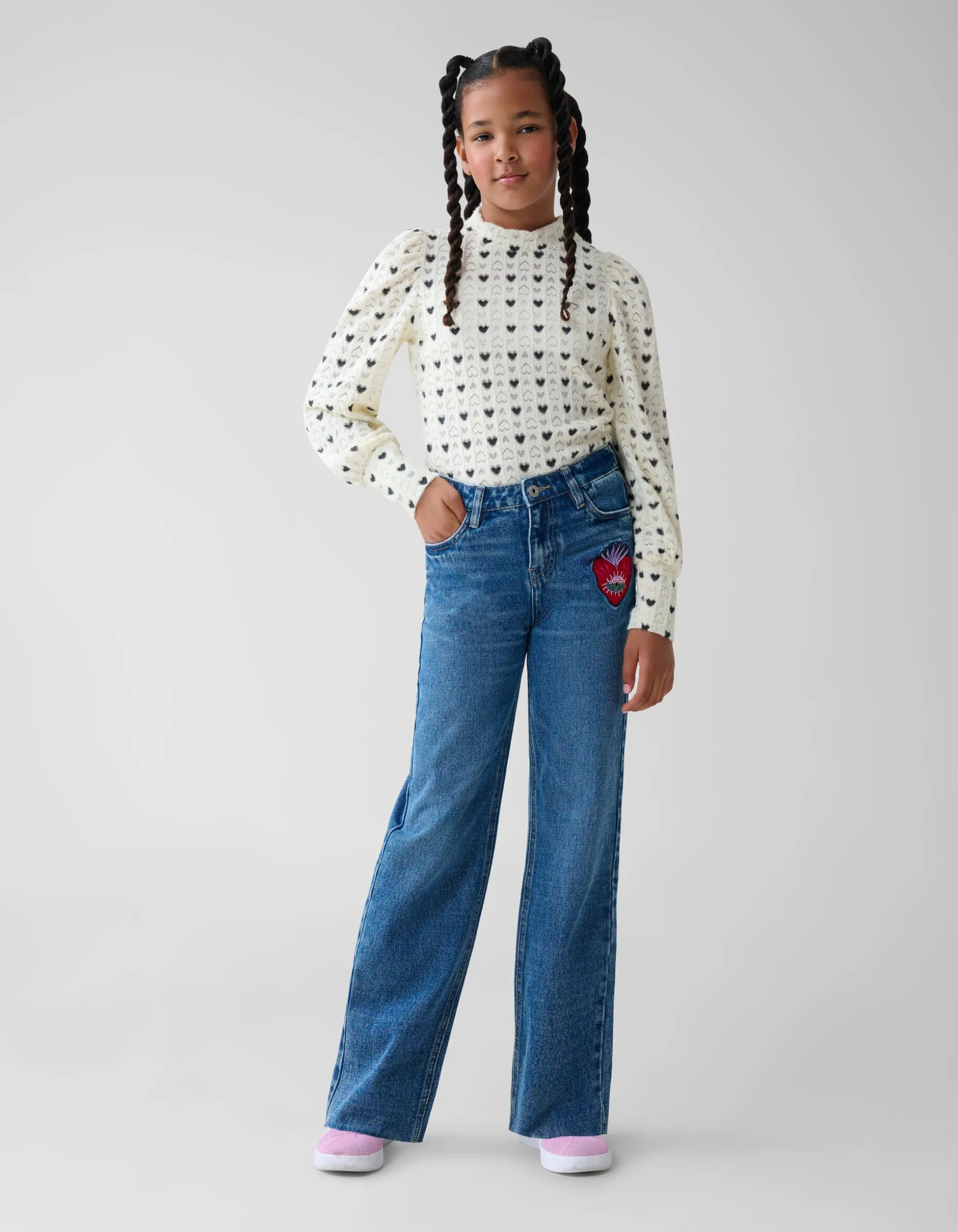 Printed Longsleeve Wit By Lizzy