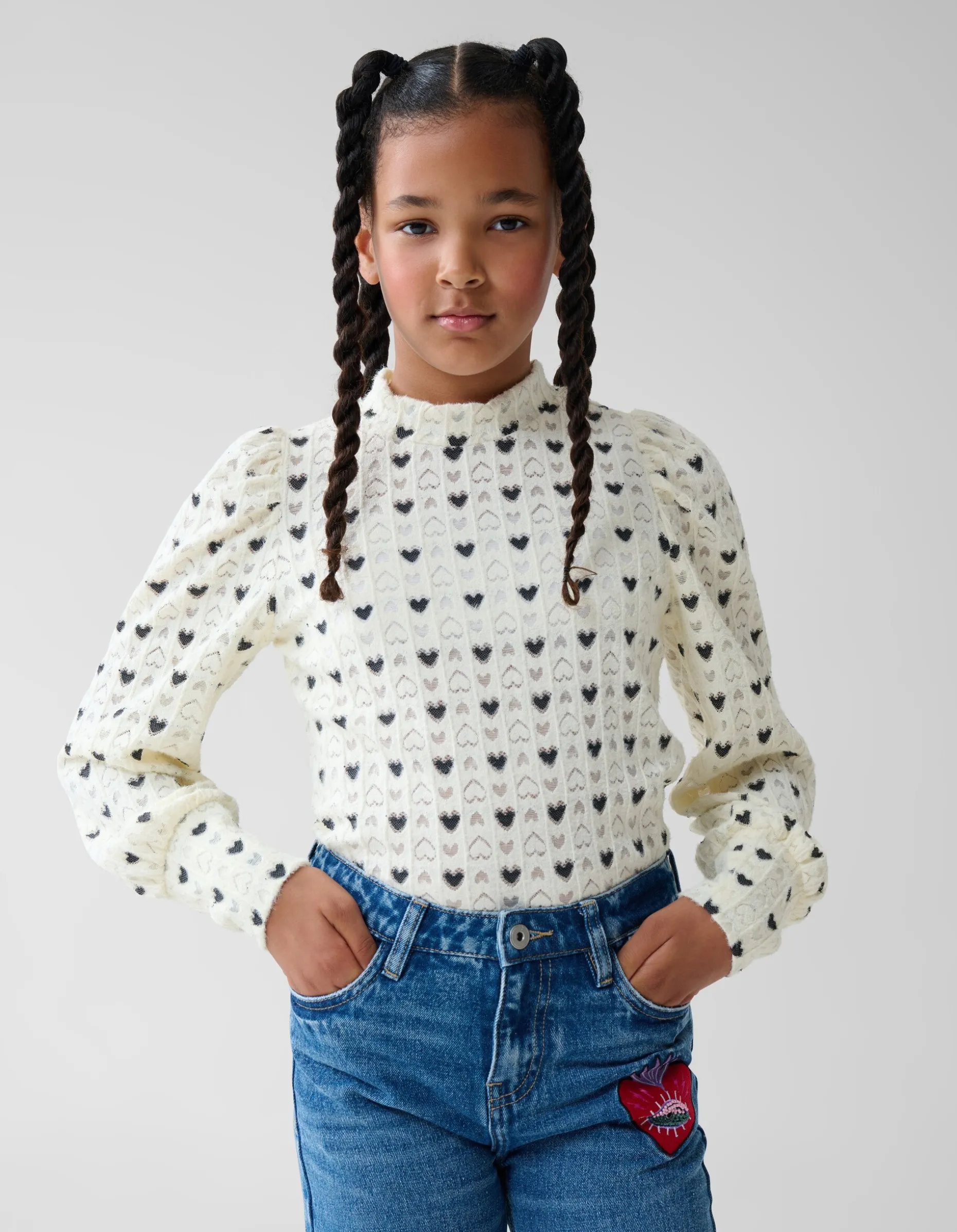 Printed Longsleeve Wit By Lizzy