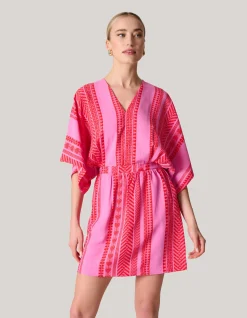 Printed Mini Jurk Roze