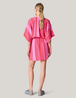 Printed Mini Jurk Roze