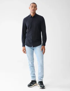 Printed Overhemd Donkerblauw