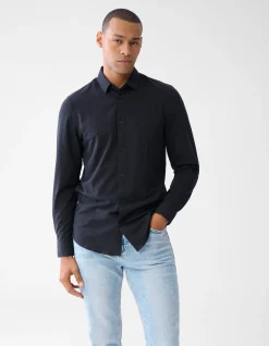 Printed Overhemd Donkerblauw